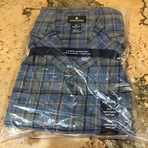 TALL - Stafford® Men's Flannel Pajama Set - XLT